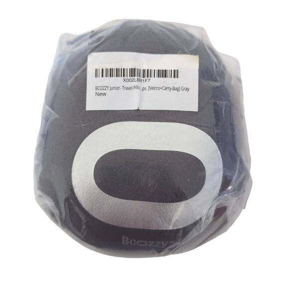 NWT Bcozzy Junior Comfortable Travel Neck Pillow Gray Travel Case Airplane - Picture 2 of 6